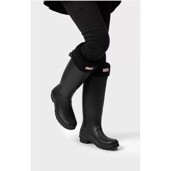 HUNTER ORIGINAL MATTE BLACK TALL RAIN BOOT - Picture 5 of 14